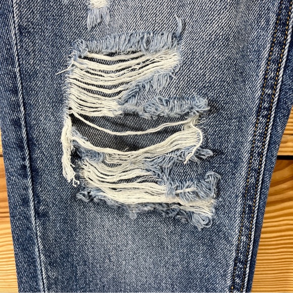 Kancan Estilo Jeans 5 26 100% Cotton Skinny High Rise Ripped Holes Distress - Picture 5 of 14